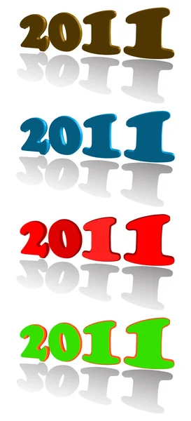 Набор чисел за 2011 год — стоковый вектор