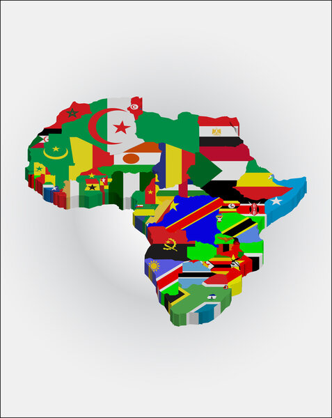 Outline maps of the countries in African continent