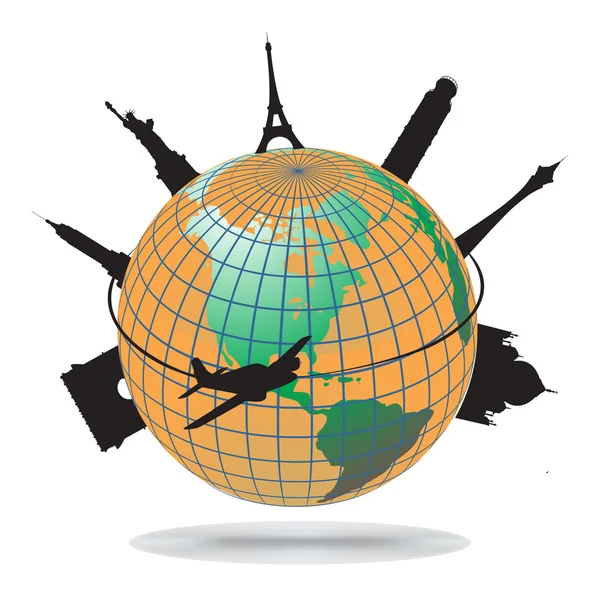 Літальний маршрут по всьому світу — стоковий вектор