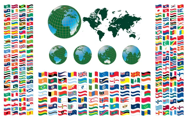 Alle Flaggen der Welt — Stockvektor