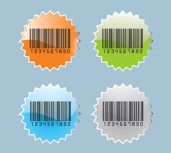 Etiquetas de código de barras —  Vetores de Stock