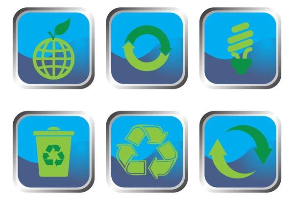Σύνολο κουμπί ανακύκλωσης — Διανυσματικό Αρχείο