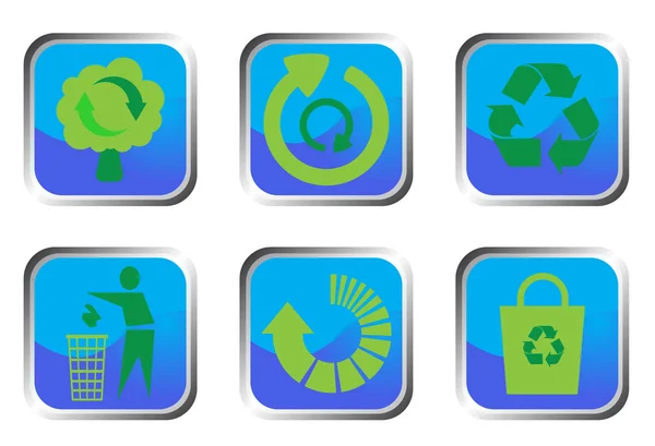 Σύνολο κουμπί ανακύκλωσης — Διανυσματικό Αρχείο