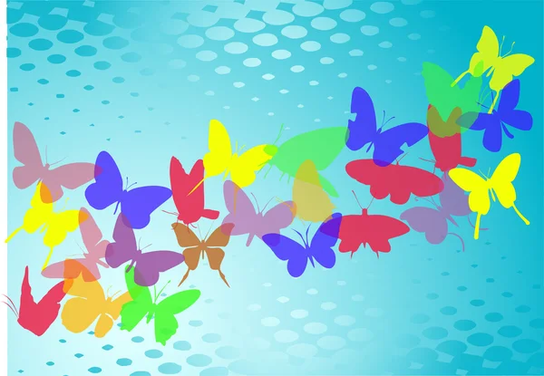 Silhouette a farfalla — Vettoriale Stock