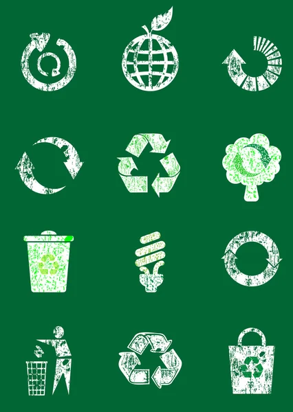 Reciclar icono conjunto — Vector de stock