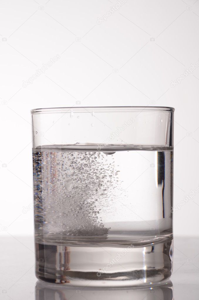 Effervescent tablet in water