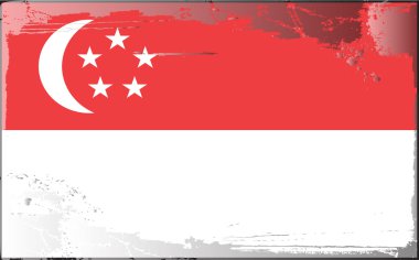Grunge bayrak serisi-Singapur