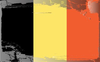 Grunge flag series-Belgium clipart