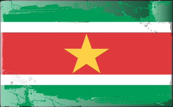 Bandeira Grunge série-Suriname — Fotografia de Stock