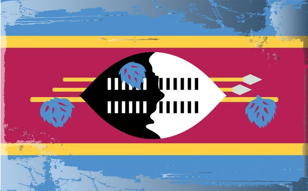Bandeira Grunge série-Suazilândia — Fotografia de Stock