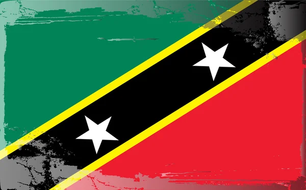 Grunge drapeau série-Saint-Kitts-et-Nevis — Photo