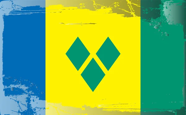 Grunge σημαία σειρά-Άγιος Βικέντιος Γρεναδίνες — Φωτογραφία Αρχείου