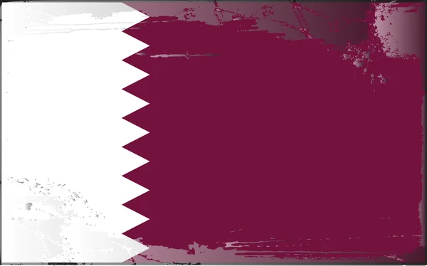 Grunge 国旗系列-卡塔尔 — 图库照片