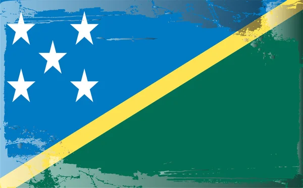 Grunge vlajky series Šalamounovy ostrovy — Stock fotografie