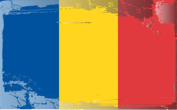 Série de bandeira grunge-Roménia — Fotografia de Stock