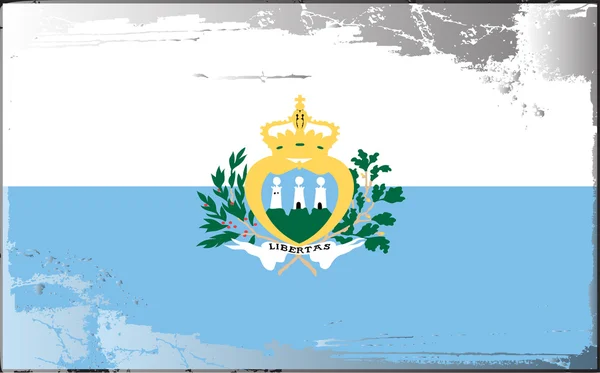 Bandeira Grunge série-San Marino — Fotografia de Stock