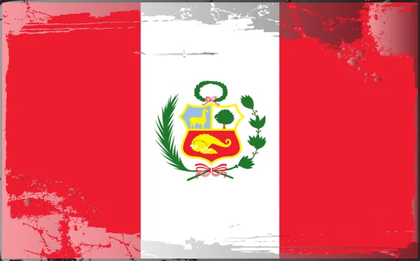 Grunge série drapeau-Pérou — Photo