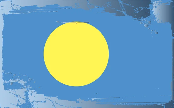Bandeira Grunge série-Palau — Fotografia de Stock