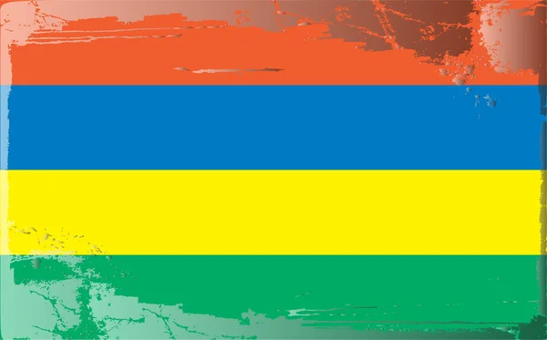 Grunge bayrak serisi-mauritius — Stok fotoğraf