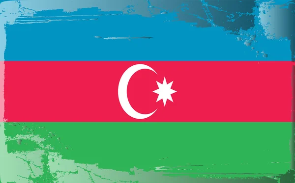 Grunge flagga serie-Azerbajdzjan — Stockfoto