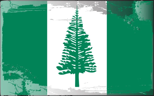 Гранж прапор серії Норфолк острів — стокове фото