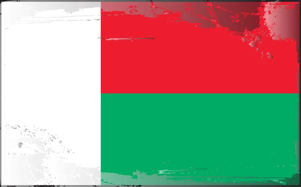Grunge bayrak serisi-Madagaskar — Stok fotoğraf