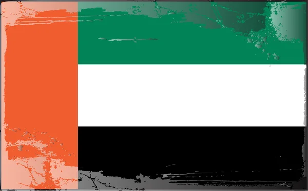 Гранж прапор серії Об'єднані Арабські Емірати — стокове фото