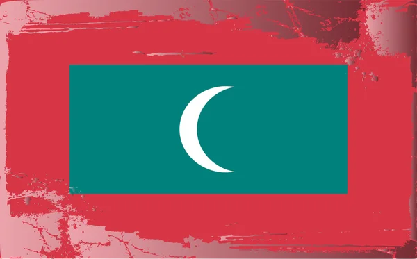 Grunge zászló sorozat-Maldív-szigetek — Stock Fotó