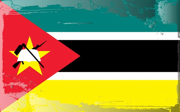 Bandeira Grunge series-Moçambique — Fotografia de Stock