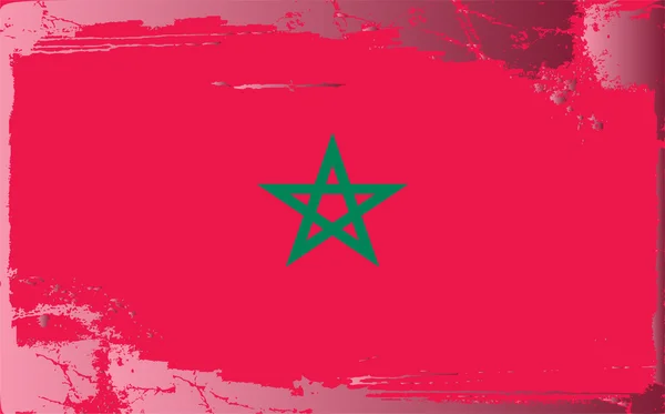 Bandeira Grunge série-Marrocos — Fotografia de Stock
