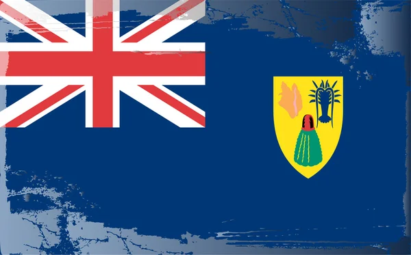 Grunge flag series-Îles Turques et Caïques — Photo