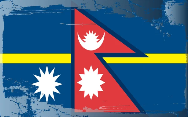 Grunge série drapeau-Népal — Photo