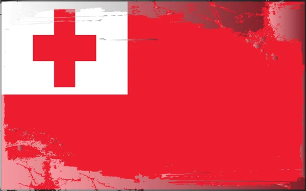 Гранж прапор серії Тонга — стокове фото