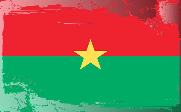 Гранж прапор серії Буркіна-Фасо — стокове фото