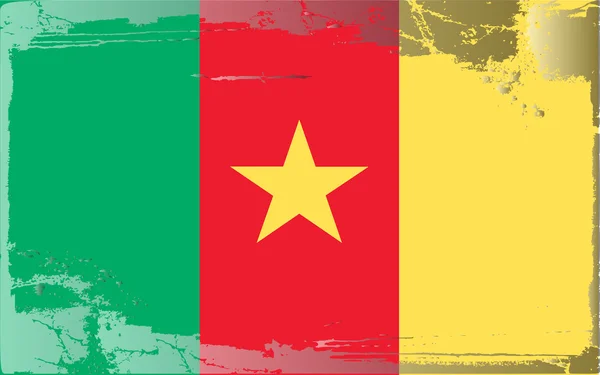 Grunge bayrak serisi-Kamerun — Stok fotoğraf