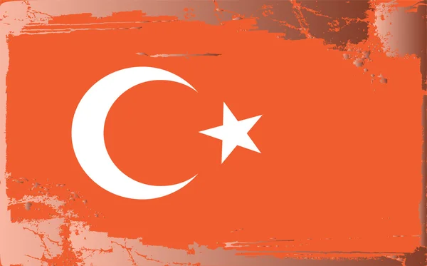 Grunge bayrak serisi-Türkiye — Stok fotoğraf