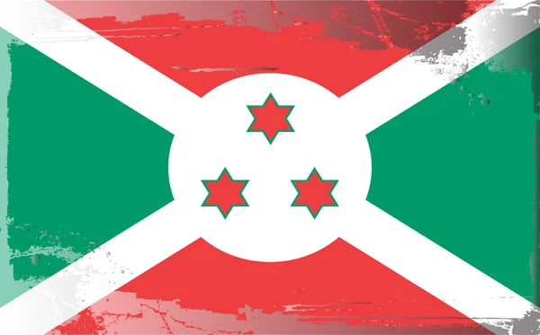 Grunge flagga serie-burundi — Stockfoto