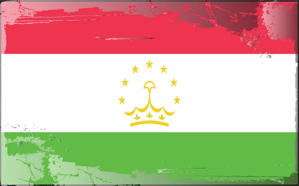 Grunge zászló sorozat-Tádzsikisztán — Stock Fotó