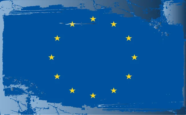 Grunge bayrak serisi-Avrupa Birliği — Stok fotoğraf