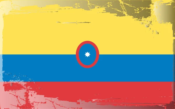 Grunge flagga serie-colombia — Stockfoto