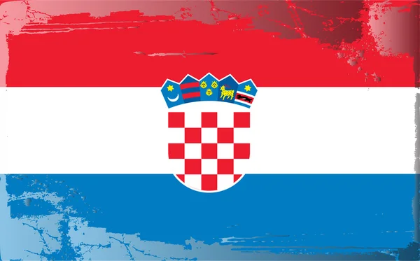 Grunge σημαία σειρά-Κροατία — Φωτογραφία Αρχείου