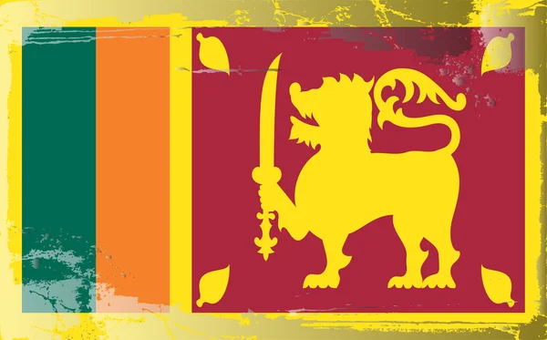 Grunge zászló sorozat-Srí lanka — Stock Fotó