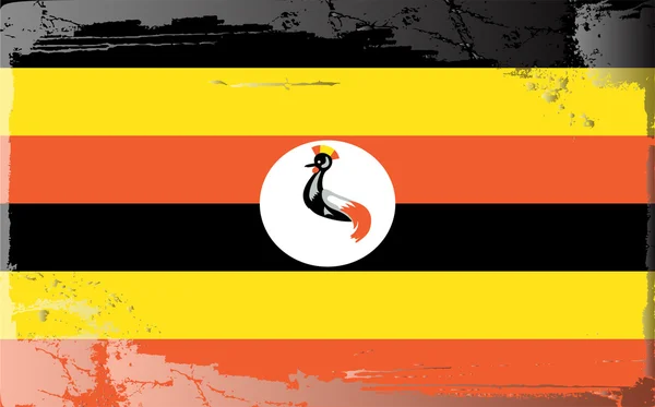 Grunge vlag serie-Oeganda — Stockfoto