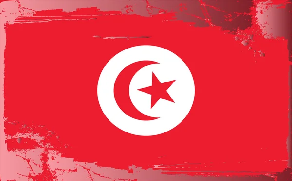 Grunge σημαία σειρά-Τυνησία — Φωτογραφία Αρχείου