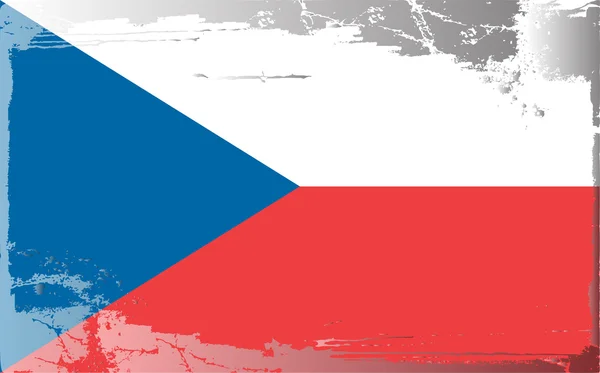Grunge-Flagge der Tschechischen Republik — Stockfoto