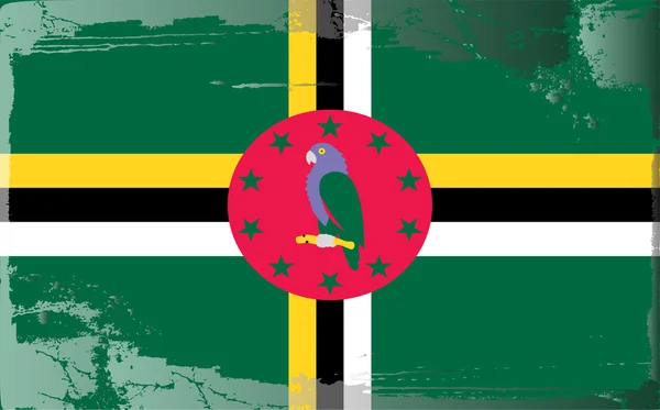 Grunge Flagge Serie-Dominica — Stockfoto