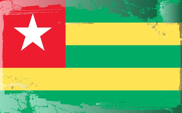 Bandera grunge serie-Togo — Foto de Stock