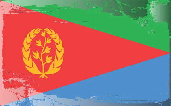 Гранж прапор серії Еритреї — стокове фото