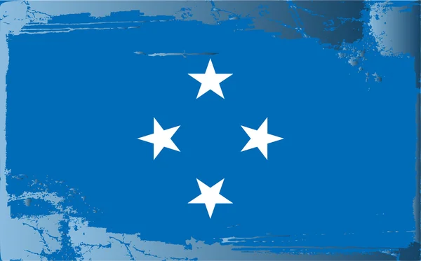 Grunge-Flagge der föderierten Staaten Mikronesiens — Stockfoto
