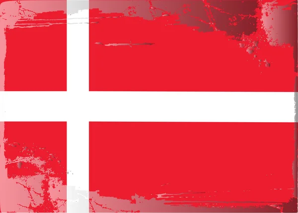Grunge σημαία σειρά-Δανία — Φωτογραφία Αρχείου